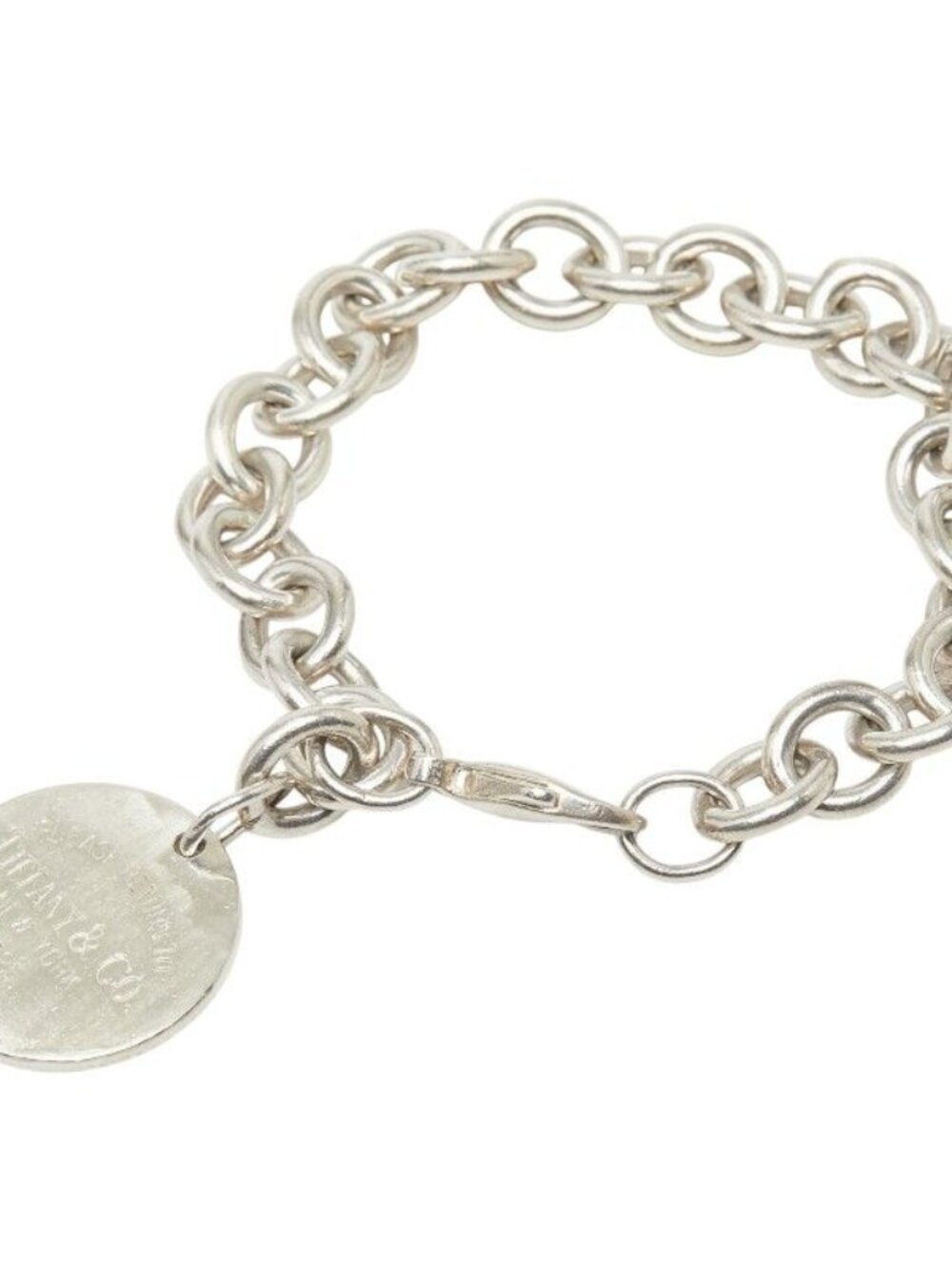 Tiffany & Co Return to Round Tag Chain Bracelet Silver